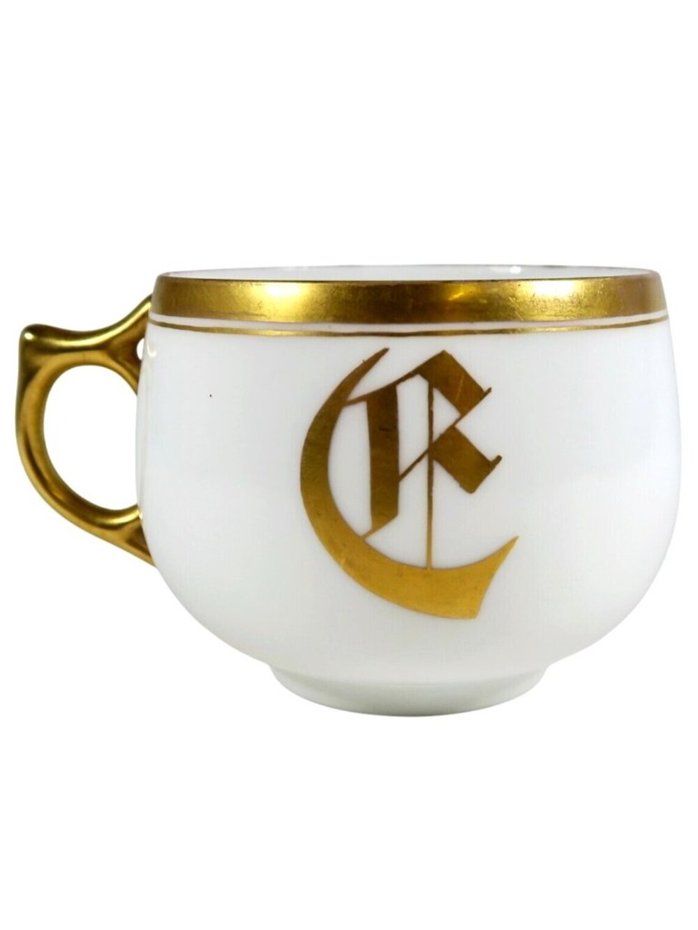 1920s Rosenthal Selb Bavaria Monogrammed "E" Teacup Vintage German Porcelain